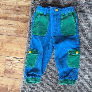 Stella McCartney Blue and Green Corduroy Cargo Pants